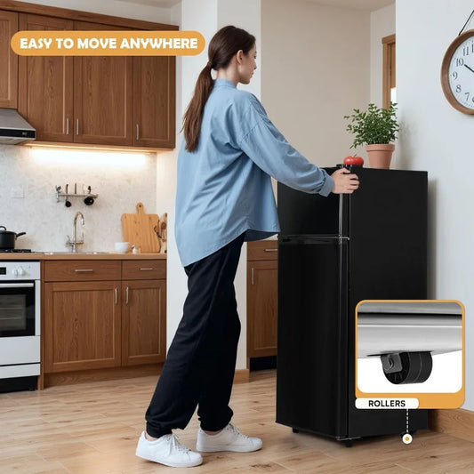 4.5 Cu.Ft Mini Fridge with Freezer, Refrigerator with 2 Doors