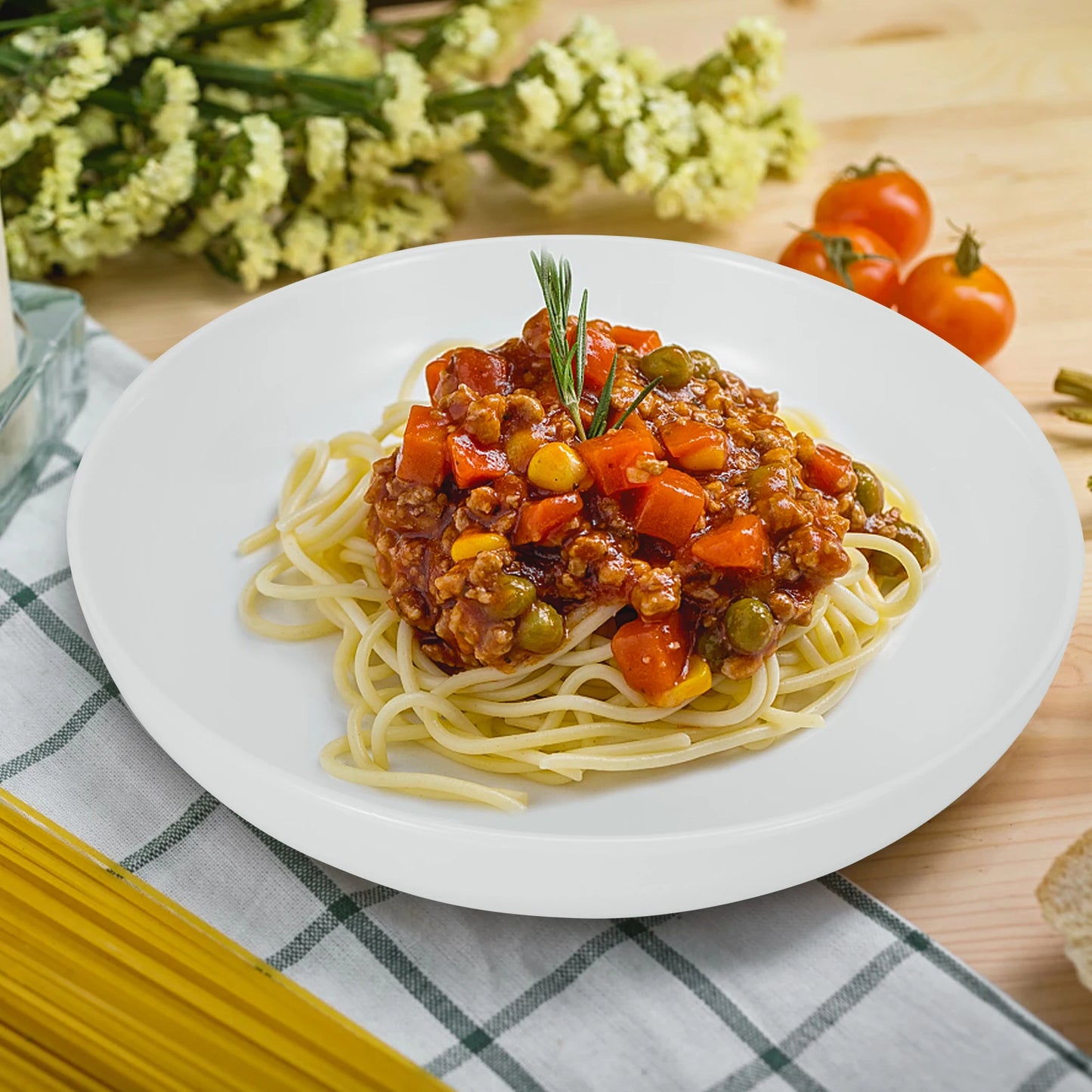 8" Pasta Bowls, 6 Pack set, Porcelain, Pasta Plates, Large Shallow