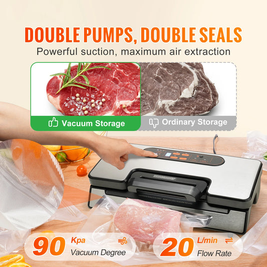 Vacuum Sealer Food Packaging Machine, Free 10pcs Vacuum bags