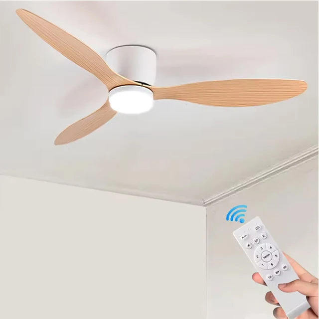 42/52 Inch Ceiling Fans Lights Led 3 Color 6 Speeds