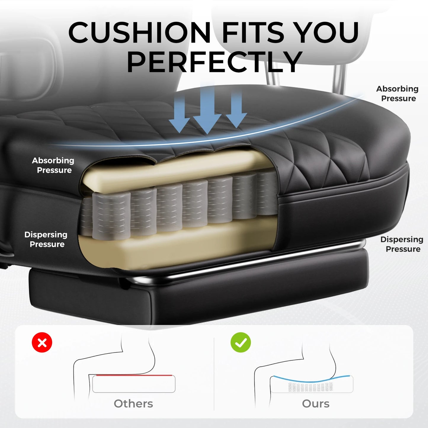 Office/Gaming Chair, efficiency and comfort with Lumbar Support