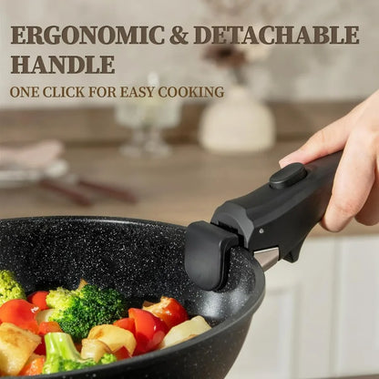 23Pcs Ceramic Cookware Set, Non Stick Pots and Pans