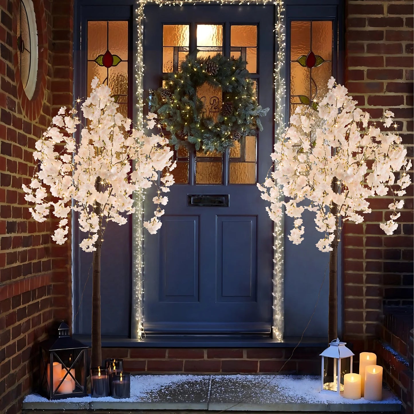 Cherry Blossom Tree, 450 LED Lights, 6ft Lighted Tree