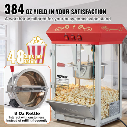 Electric Popcorn Maker Commercial Popper Machine Automatic