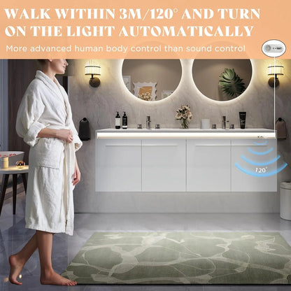 60" LED Floating Double Vanity cabinets with Sink, Wall Mounted