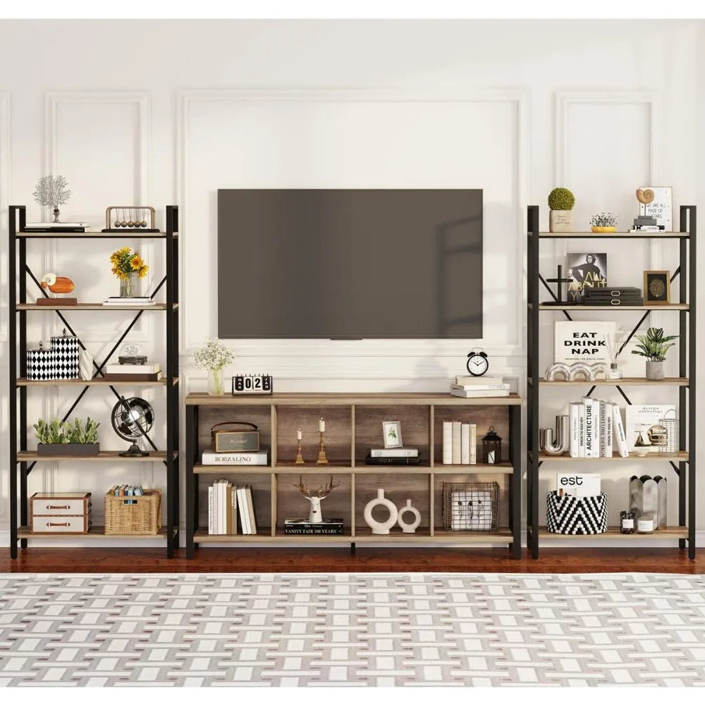 62 Inch High quality 8 Cube Storage Organizer, Rustic Wood