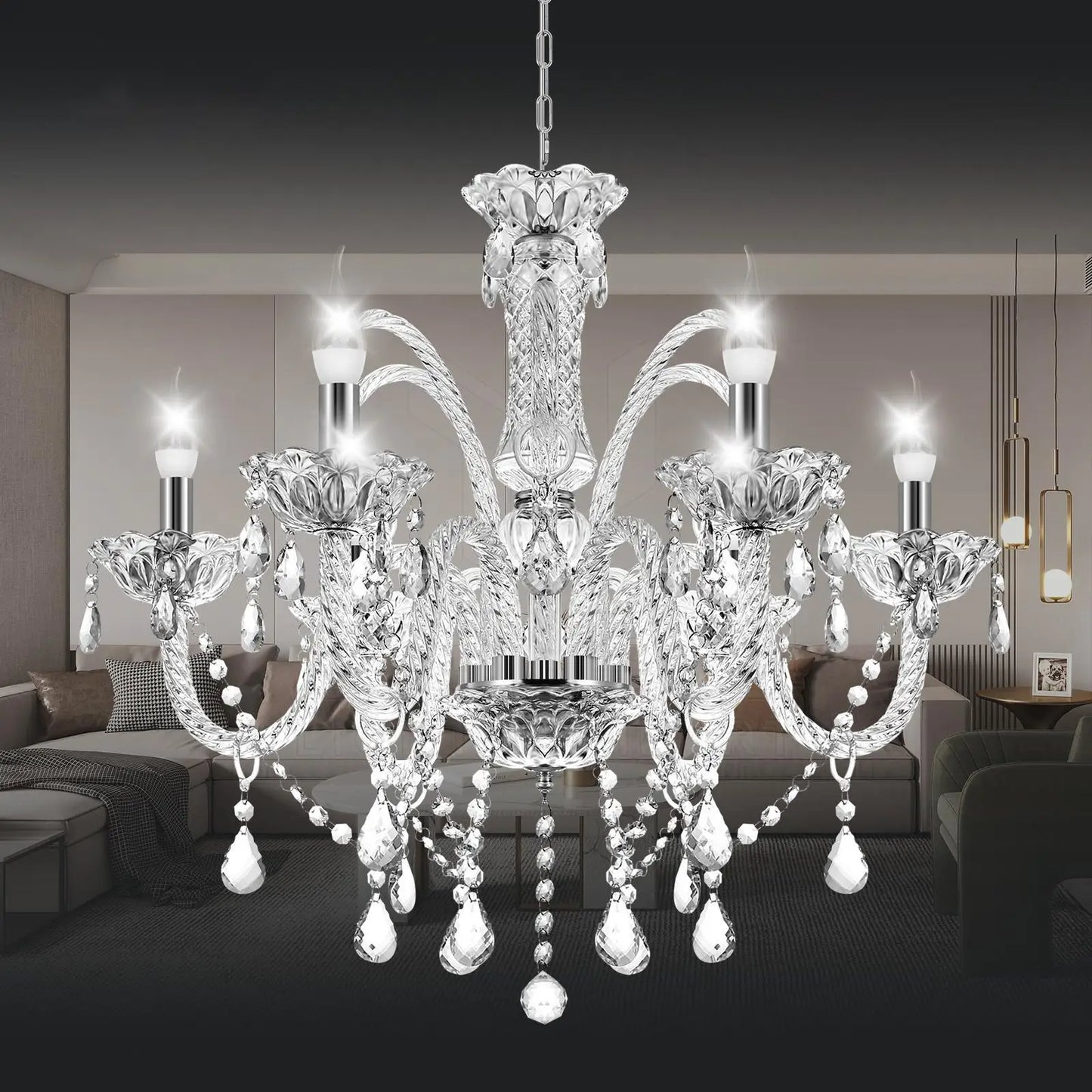 4/6/8/10/15 arms Crystal Chandelier Pendant Lights