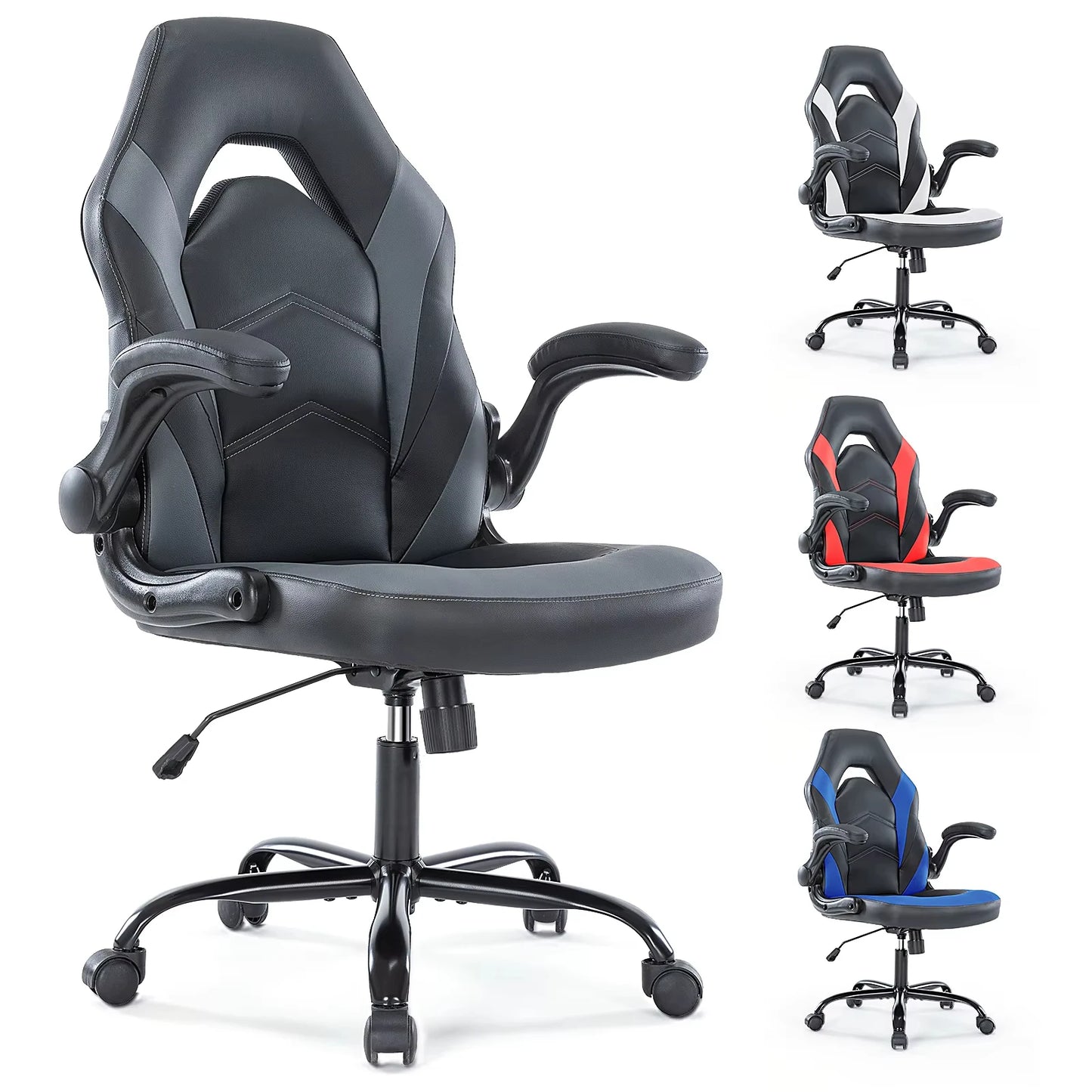 Office Desk Chair with Adjustable Armrests for Efficiency & Comfort
