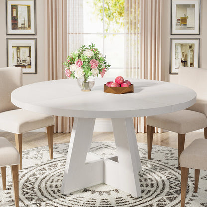 Round Wooden Dining Table for 4 persons