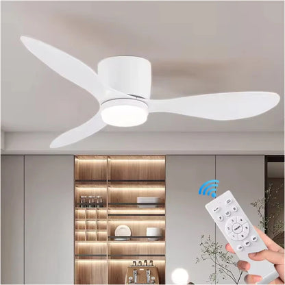 42/52 Inch Ceiling Fans Lights Led 3 Color 6 Speeds
