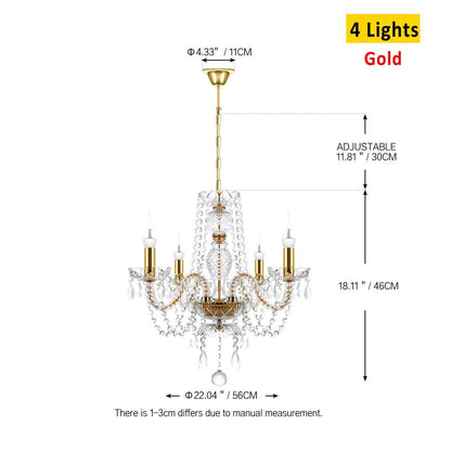 4/6/8/10/15 arms Crystal Chandelier Pendant Lights