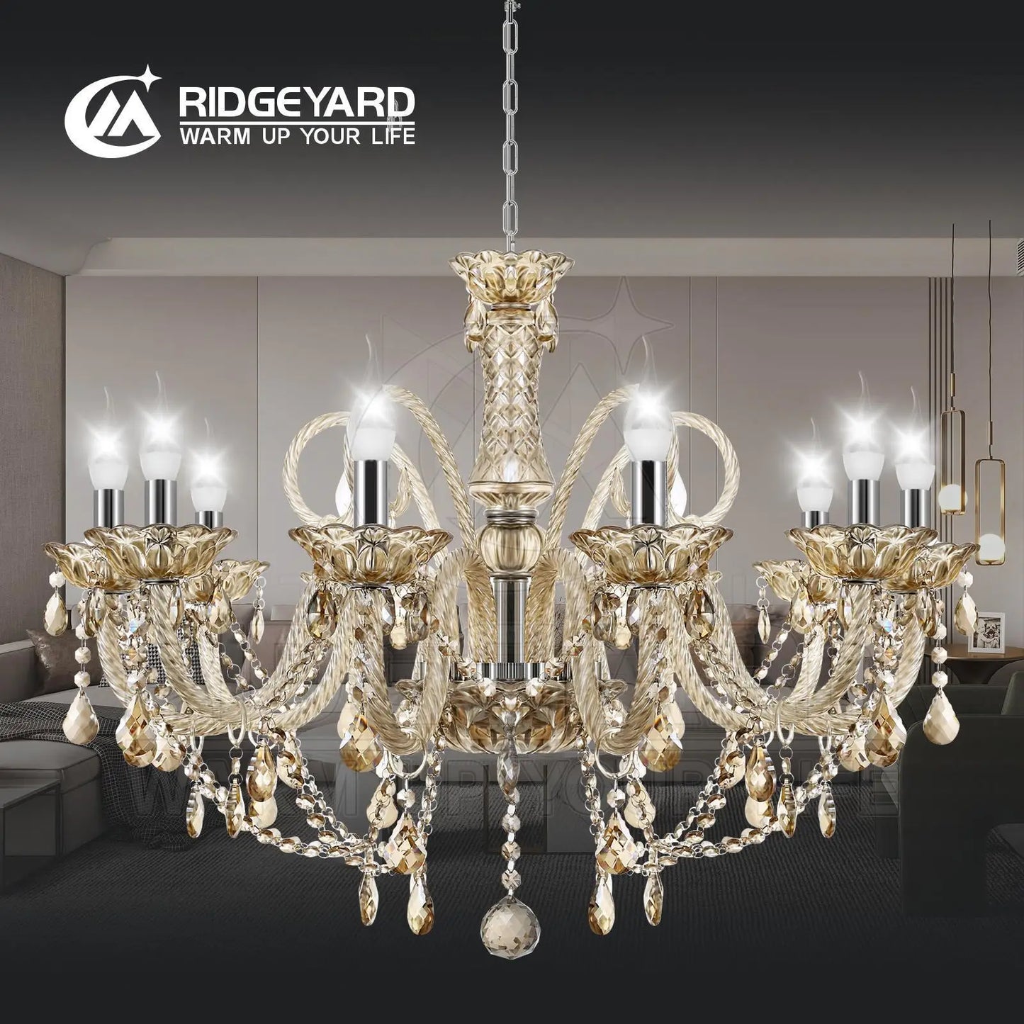 4/6/8/10/15 arms Crystal Chandelier Pendant Lights