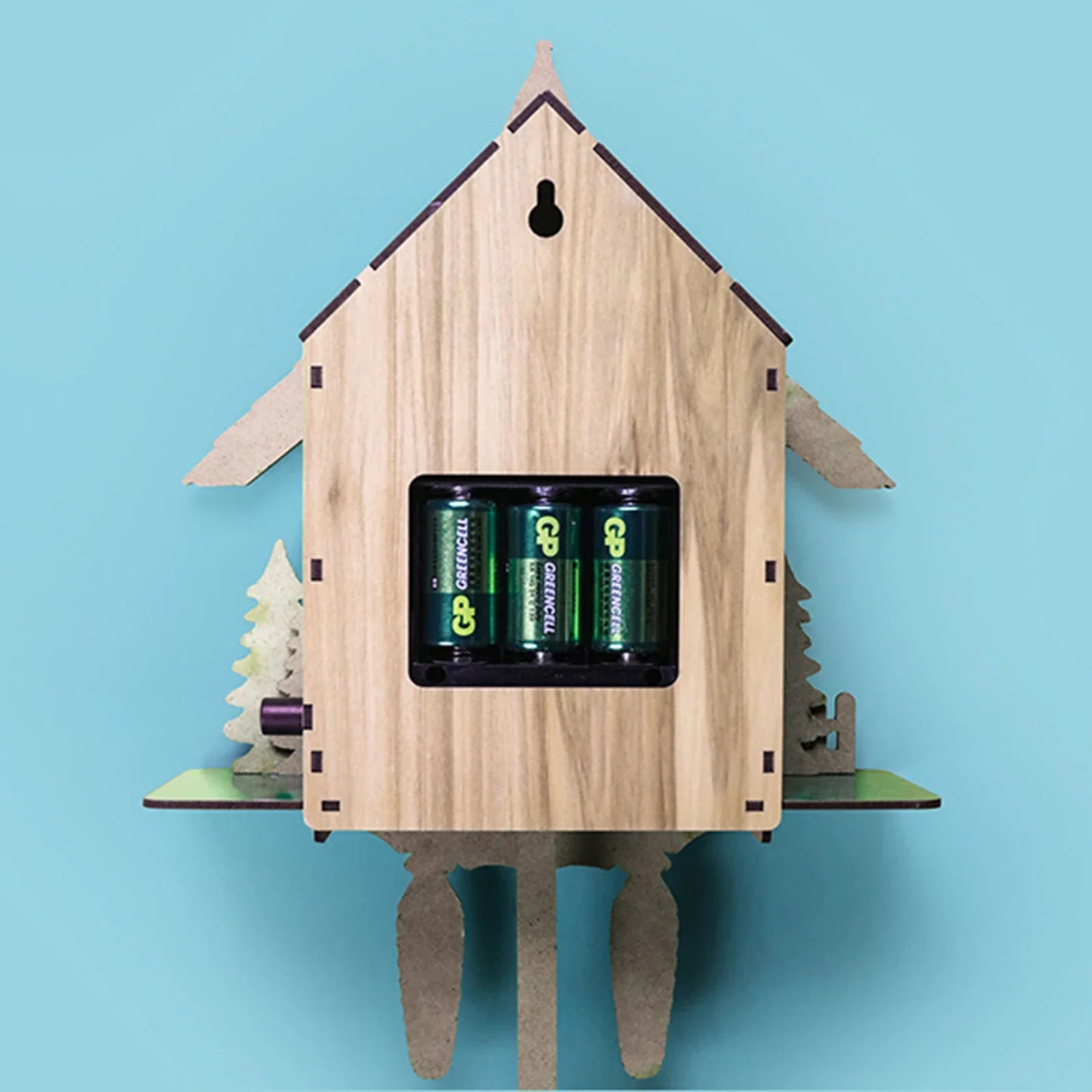 Cuckoo Clock, Wood Style Wall Mount,  Bell Swing Alarm