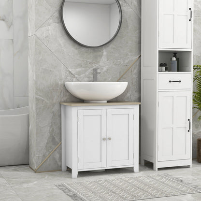 Vanity Cabinet and Pedestal Sink, Storage with adjustable shelf