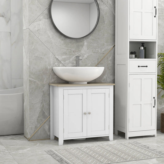 Vanity Cabinet and Pedestal Sink, Storage with adjustable shelf