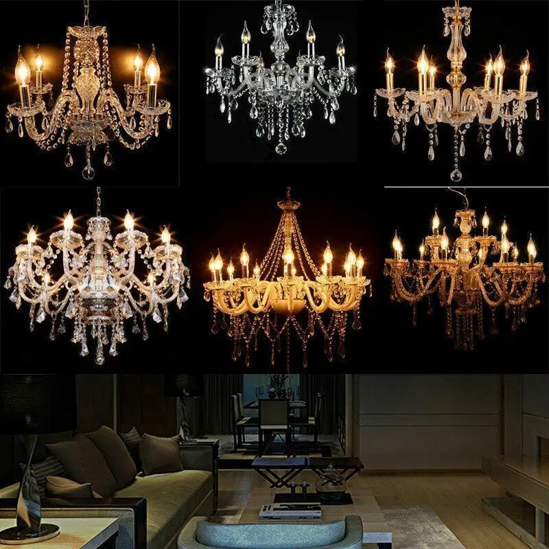 4/6/8/10/15 arms Crystal Chandelier Pendant Lights