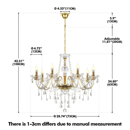 4/6/8/10/15 arms Crystal Chandelier Pendant Lights