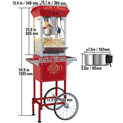 Electric Popcorn Maker Commercial Popper Machine Automatic