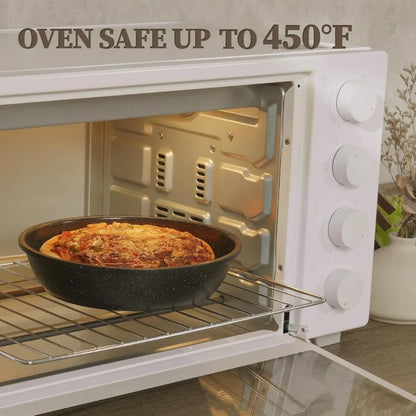 23Pcs Ceramic Cookware Set, Non Stick Pots and Pans