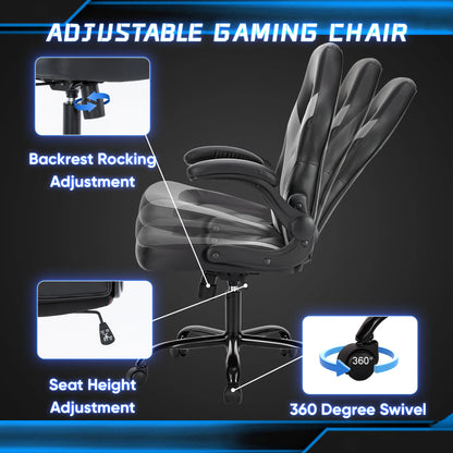 Office Desk Chair with Adjustable Armrests for Efficiency & Comfort