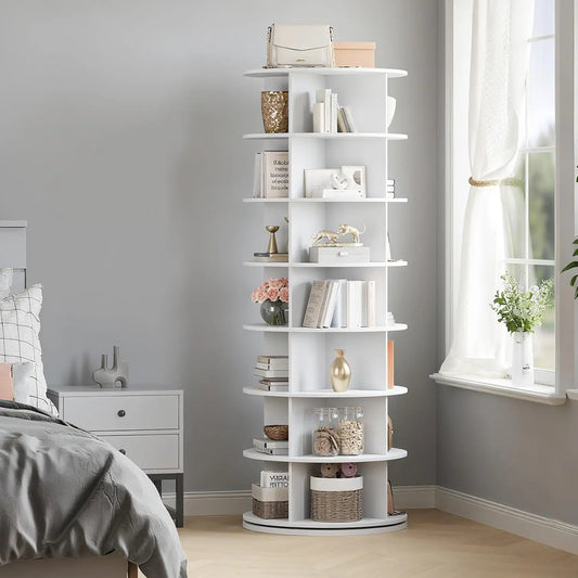 7 Tier Rotating Shoe Rack Tower, Organizer, 360° Revolving Vertical