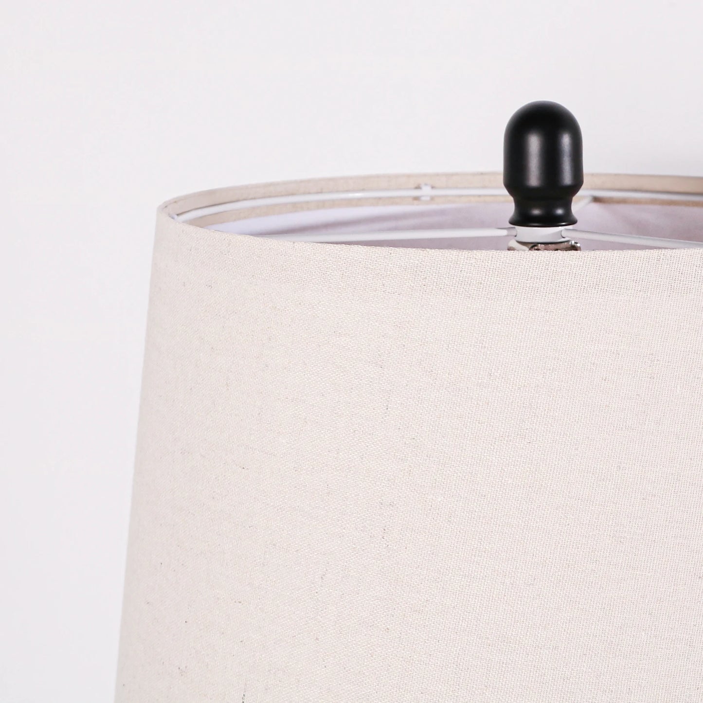 2 Pack 25-Inch Carved Geometric Ceramic Table Lamps/Linen Shade