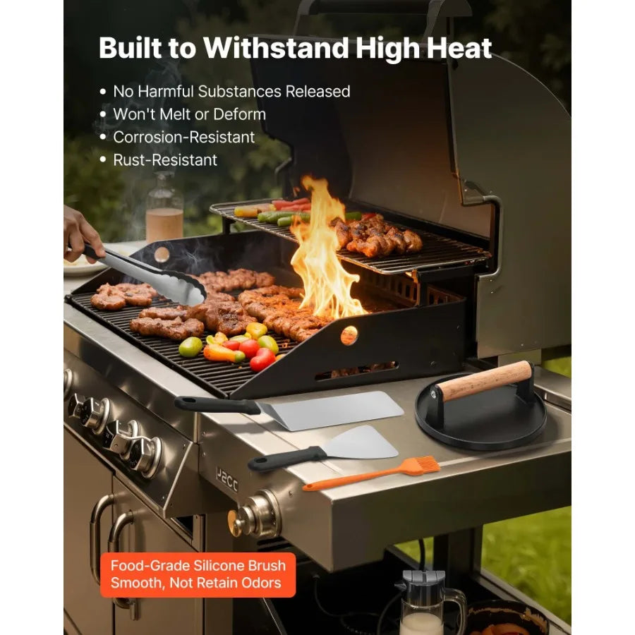 28PCS Griddle Accessories Kit Flat Top Grill Spatula BBQ Tools Stainless Steel