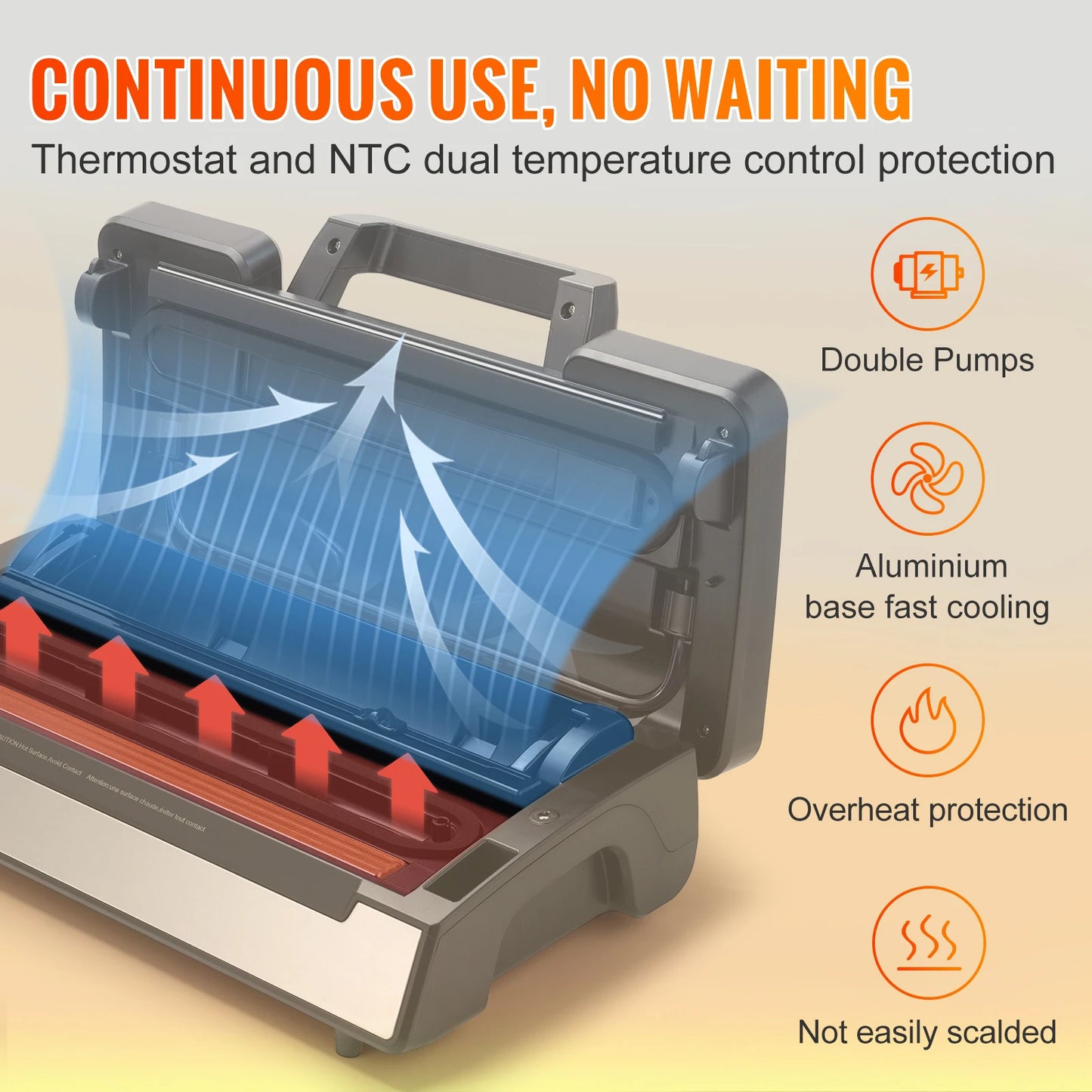 Vacuum Sealer Food Packaging Machine, Free 10pcs Vacuum bags