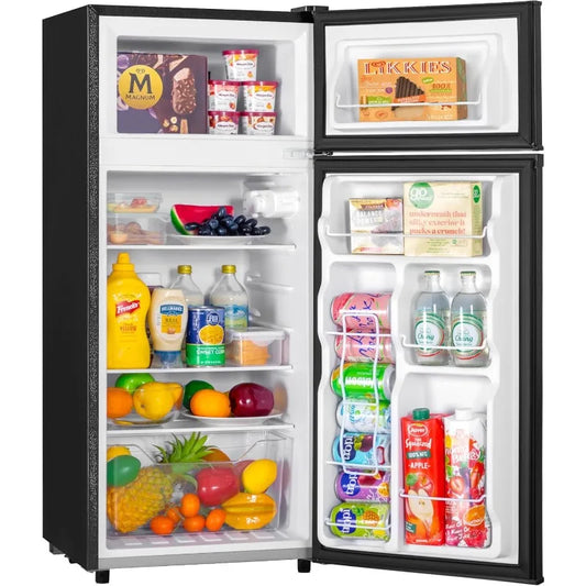 Mini Fridge with Freezer, Small Refrigerator with 2 Doors